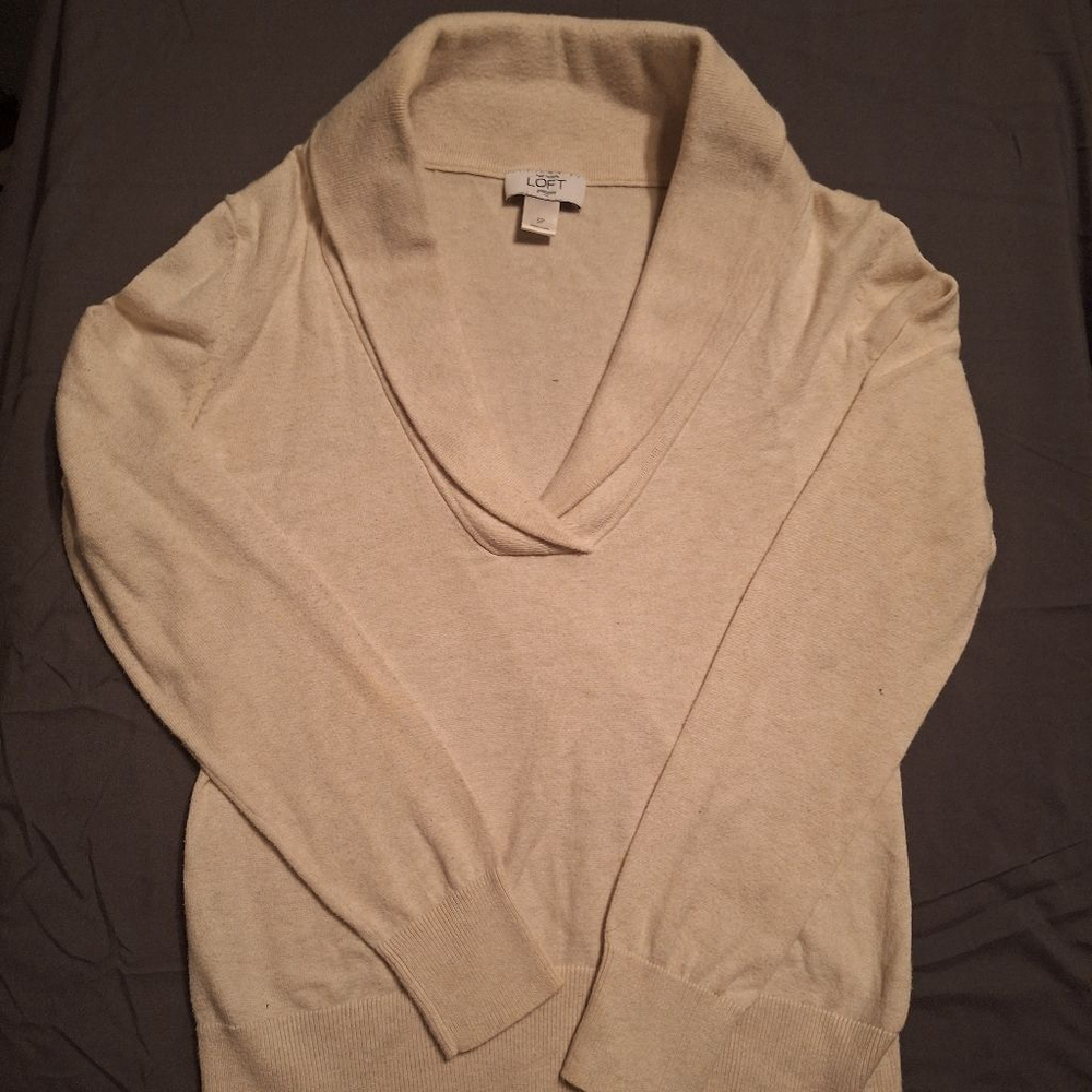 Ann Taylor Loft Sweater White Size Small